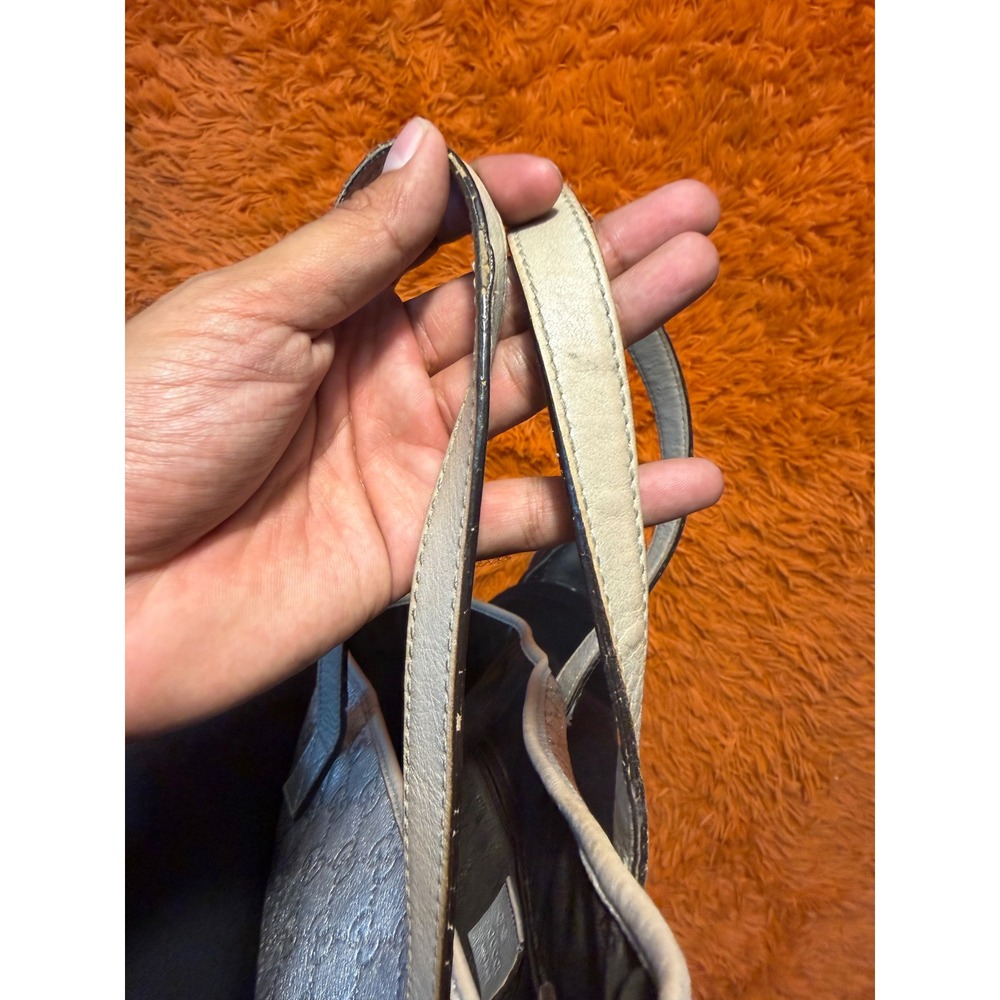 Gucci Joy Tote Metallic Silver Guccissima GG Monogram Leather Shoulder Bag - Picture 7 of 9